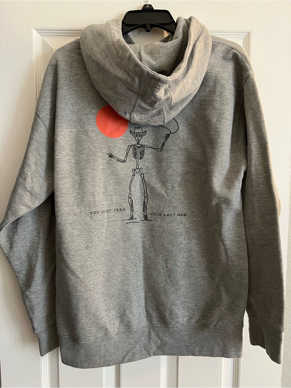 Western Graphic Hoodie - Skeleton Cowboy